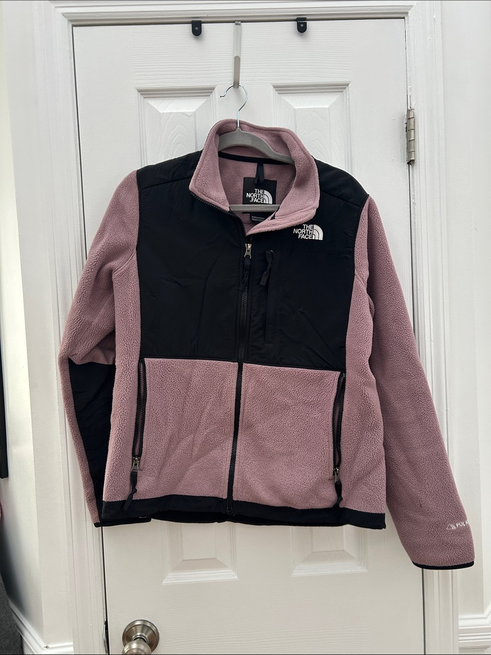 The North Face Mauve and Black Denali-Style Fleece Jacket